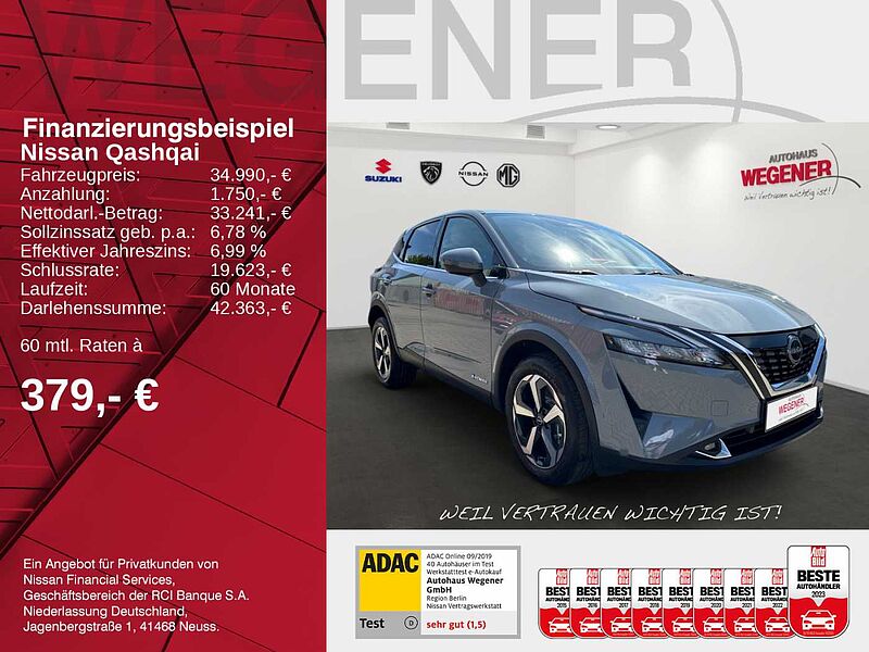 Nissan Qashqai 1.5 VC-T e-POWER N-CONNECTA Beheizbare Frontscheibe, Lenkrad und Sitze, Elekt. H