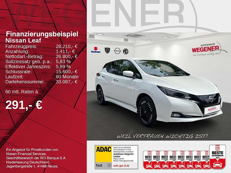 Nissan Leaf e+ 62 kWh N-CONNECTA 217PS LED Metallic Sitz- und Lenkradheizung