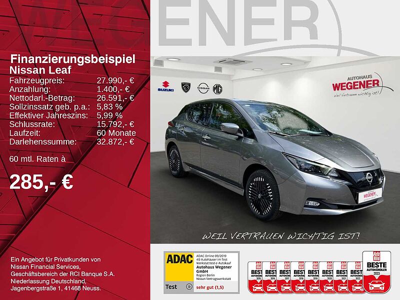 Nissan Leaf e+ 62 kWh N-CONNECTA LED Metallic Sitz- und Lenkradheizung