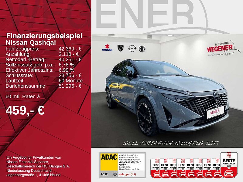 Nissan Qashqai 1.5 VC-T e-POWER N-DESIGN 20'LM-Felgen Carplay Google-Automotiove  Alcantara/ Le