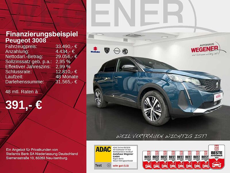 Peugeot 3008 Allure Pack Hybrid 136 e-DSC6 *Kamera*SHZ*