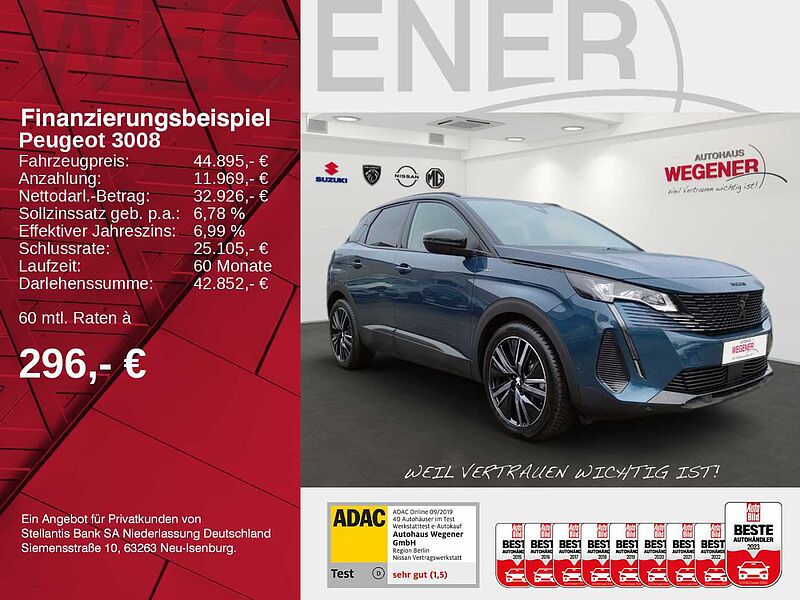 Peugeot 3008 GT Hybrid4 300 e-EAT8 *SHZ*Kamera*Panorama*